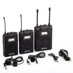 BOYA BY-WM8 UHF Dual-Channel Wireless Lavalier Microphone